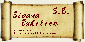 Simana Bukilica vizit kartica
